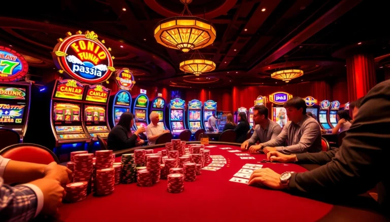 Experience the thrill of gaming at the ph33 casino with vibrant poker tables and exciting slot machines.