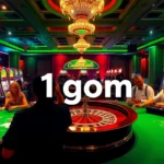 Experience thrilling gameplay at the casino with 1gom as players engage at tables and slots.