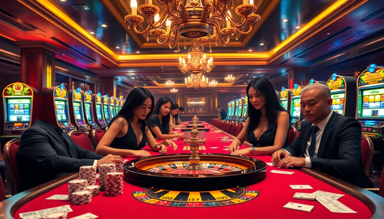 Experience the electrifying atmosphere of kp88, where players engage in thrilling poker action at high-stakes tables.